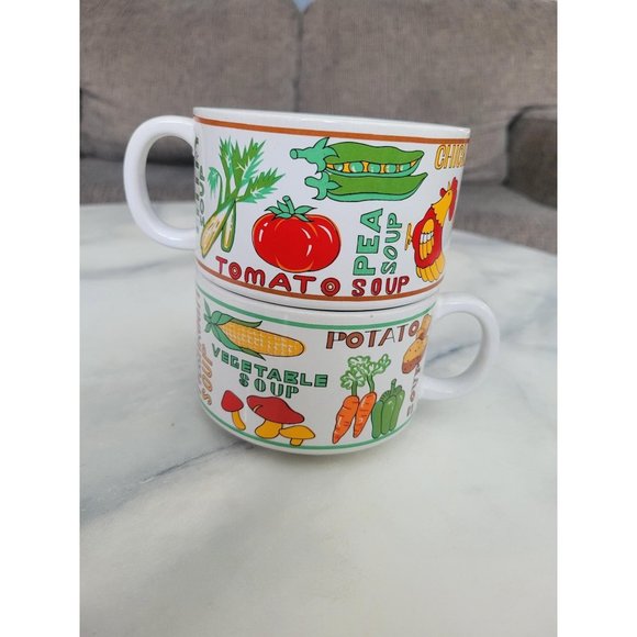 Vintage Pop Art Soup Mug Set - Picture 1 of 4